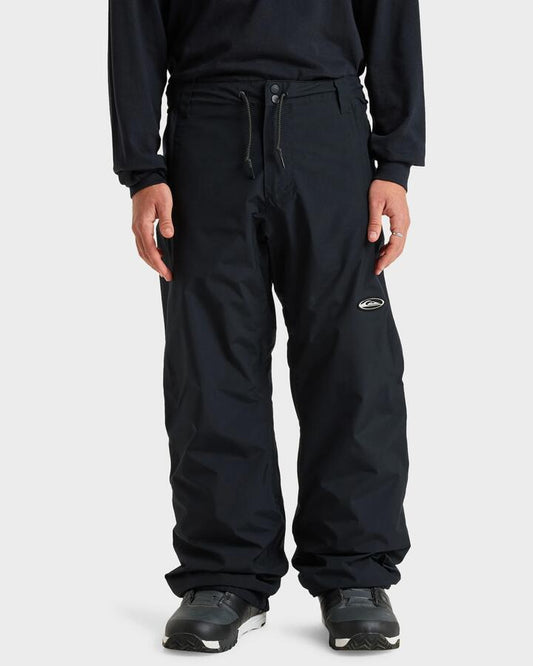 Image of a model wearing Pants. Productname: Quiksilver Mens High Altitude Gore-Tex Snow Pants True Black - in True Black colour by brand - Quiksilver