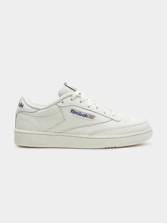 Image of Sneakers. Productname: Reebok Mens Club C 85 Sneakers in Cream/Blue colour by brand - Reebok