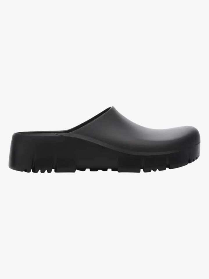 Image of Shoes. Productname: Birkenstock Unisex Super Birki 2.0 Polyurethane Regular Width in Black colour by brand - Birkenstock