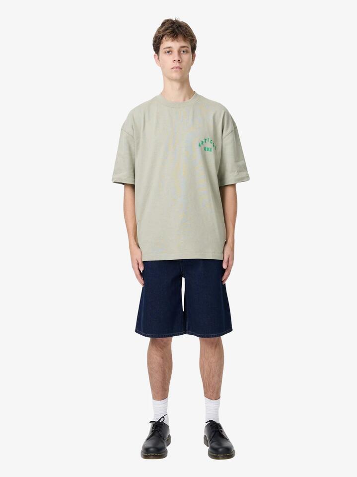 Image of a model wearing Tops. Productname: Article One Wolfpack Tee in Spearmint colour by brand - Article One