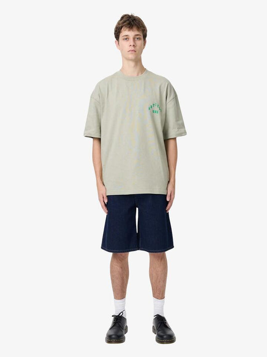 Image of a model wearing Tops. Productname: Article One Wolfpack Tee in Spearmint colour by brand - Article One