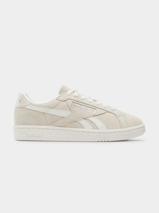 Image of Footwear. Productname: Reebok Womens Club C Grounds Uk in Vintage Chalk/Chalk/Sand colour by brand - Reebok