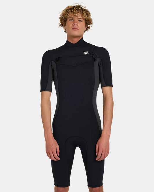 Image of Accessories. Product name - Billabong Mens 2/2Mm Absolute Natural Chest Zip Gbs Spring Suit Graphite in Graphite colour by brand - Billabong