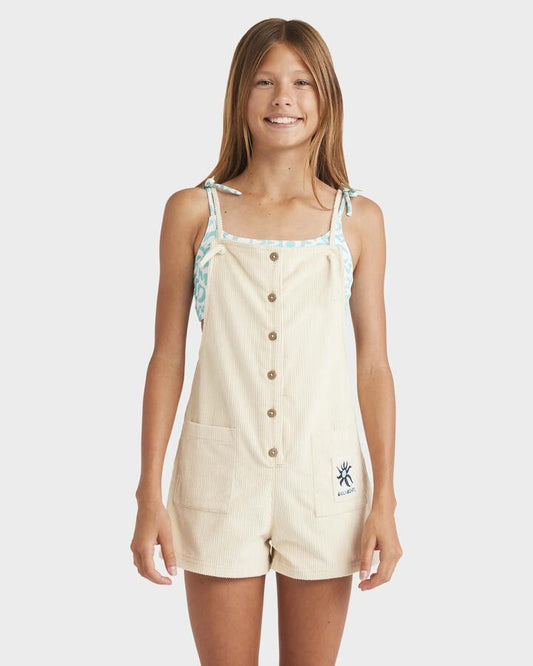 Image of Dresses. Productname: Billabong Girls 6-16 Wave Watch Jr Playsuit Whitecap - in Whitecap colour by brand - Billabong