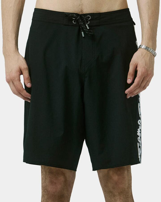 Image of Swimwear. Productname: Former Mens System Serpent 19" Boardshorts Black - in Black colour by brand - Former