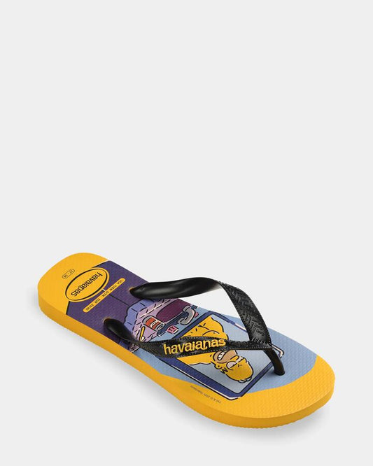 Image of Sandals. Productname: havaianas Mens Top Simpsons Pop Thongs Yellow - in Yellow colour by brand - Havaianas