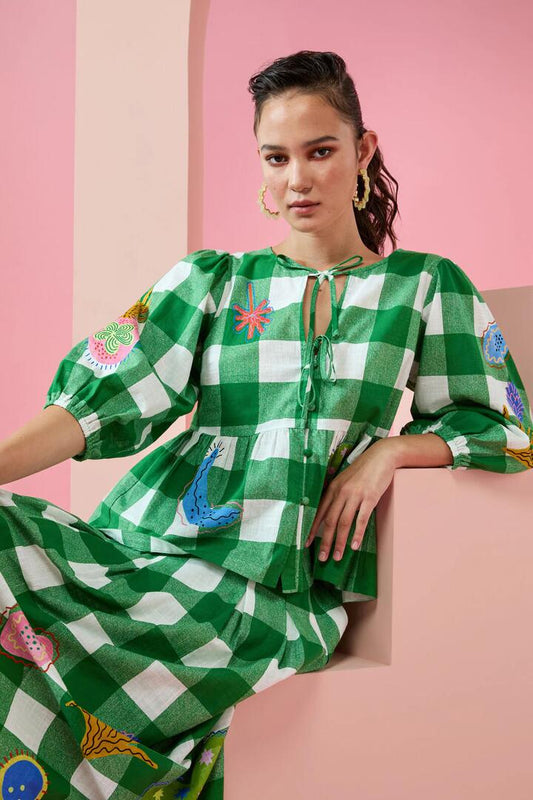 Image of Blouses. Productname: Rainforest Diaries Blouse in Check colour by brand - Gorman