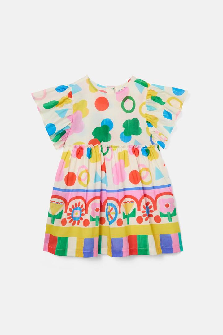 Image of Dresses. Product name - Hideout Border Kids Dress in Multi colour by brand - Gorman