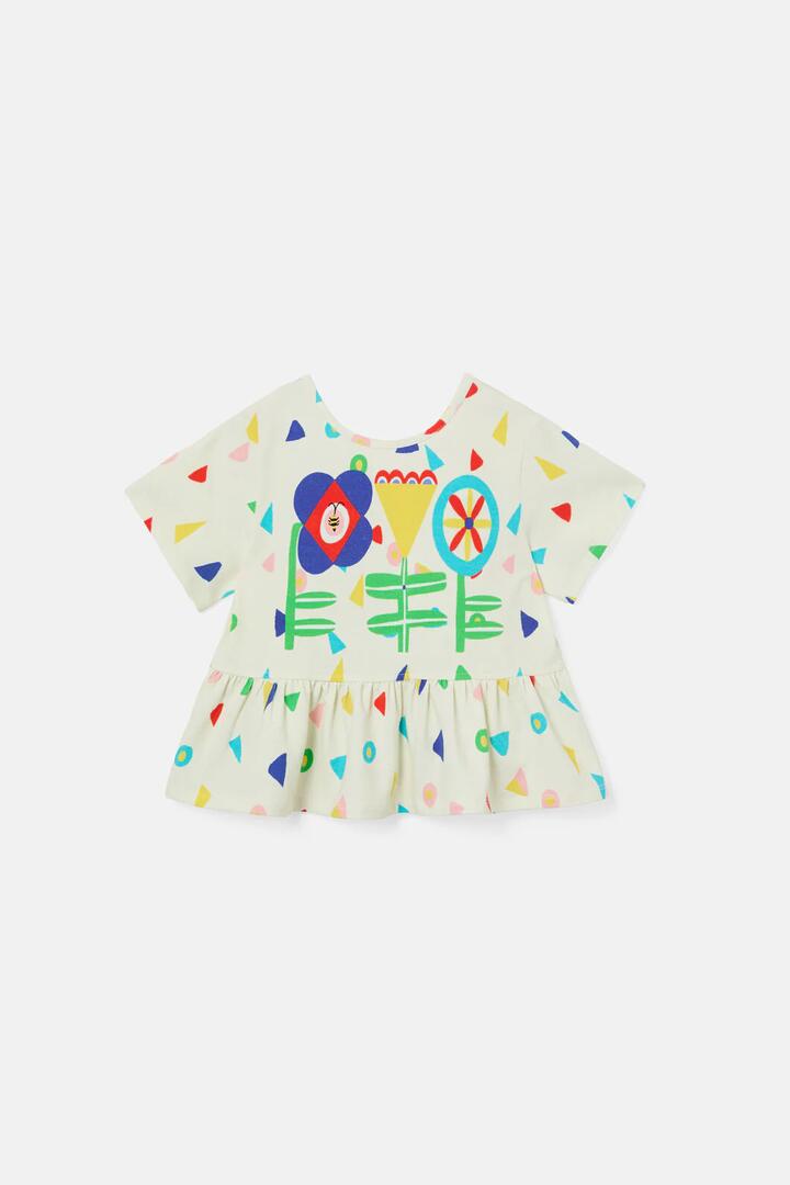 Image of a model wearing Tops. Productname: Mini Floral Kids Petal Top in Multi colour by brand - Gorman