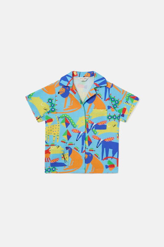 Image of a model wearing Tops. Productname: Carolina Kids Shirt in Multi colour by brand - Gorman