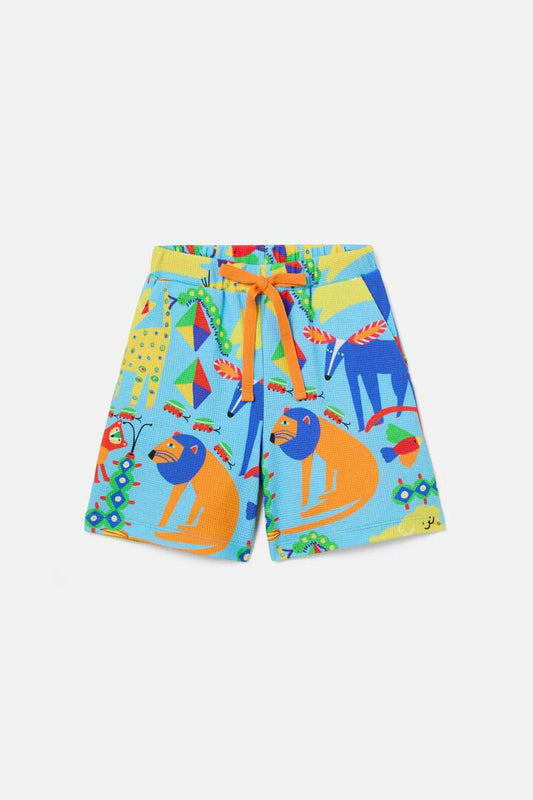 Image of a model wearing Shorts. Product name - Carolina Kids Shorts in Multi colour by brand - Gorman