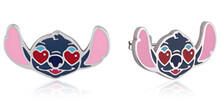 Image of Accessories. Product name - Disney Lilo and Stitch Heart Eyes Enamel Stud Earrings in colour by brand - Toymate