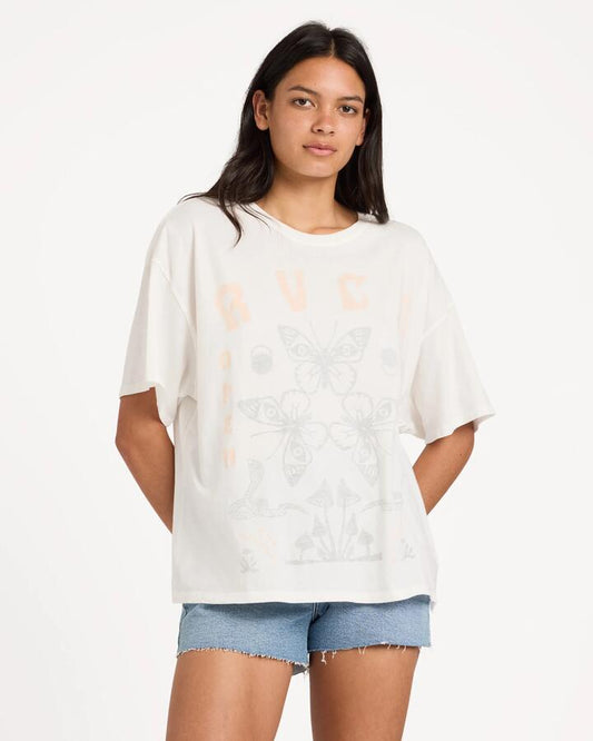 Image of T-Shirts. Productname: RVCA Womens Baggie Tee Ii T-Shirt Vintage White - in Vintage White colour by brand - RVCA