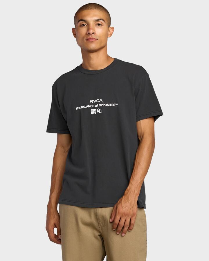 Image of T-Shirts. Productname: RVCA Mens Signal T-Shirt Black - in Black colour by brand - RVCA