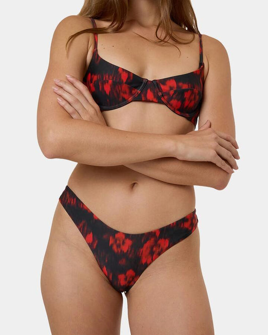 Image of Swimwear. Productname: Thrills Womens Lucky For You Classic Bikini Bottom Red - in Red colour by brand - Thrills