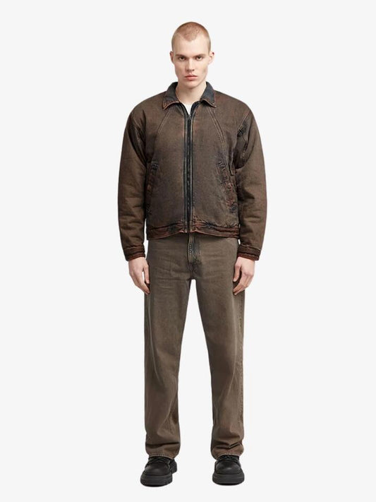 Image of a model wearing Denim. Productname: G-Star Type 96 Loose Jeans in Worn In Pecan Brown colour by brand - G-Star