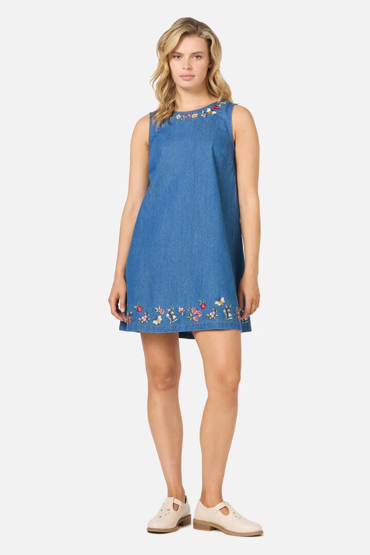 Image of Jeans. Productname: Libby Bee Denim Shift Dress in Blue Denim colour by brand - Princess Highway