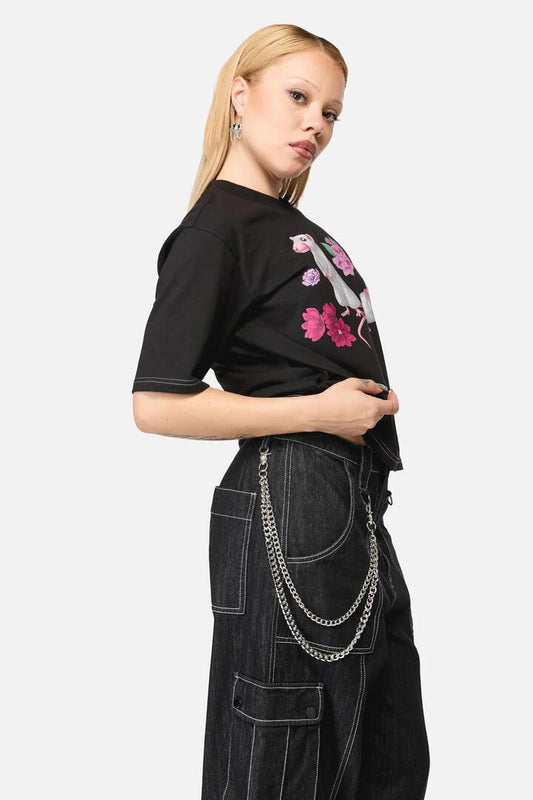 Image of a model wearing Denim. Productname: Phat Jeans Chain in Silver colour by brand - Dangerfield