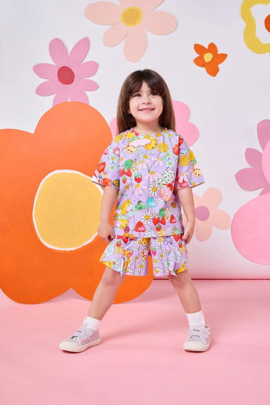 Image of T-Shirts. Product name - Fairies Kids SS Tee in Lilac colour by brand - Princess Highway Kids