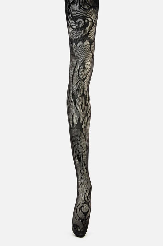 Image of Lingerie. Productname: Cyber Tattoo Tights in Black colour by brand - Black Friday