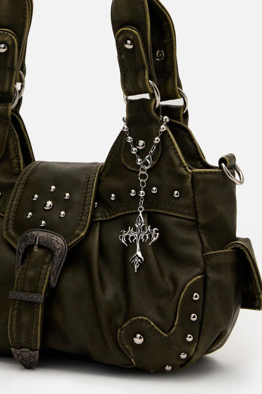 Image of Bags. Productname: Cyber Cross Bag Charm in Silver colour by brand - Black Friday
