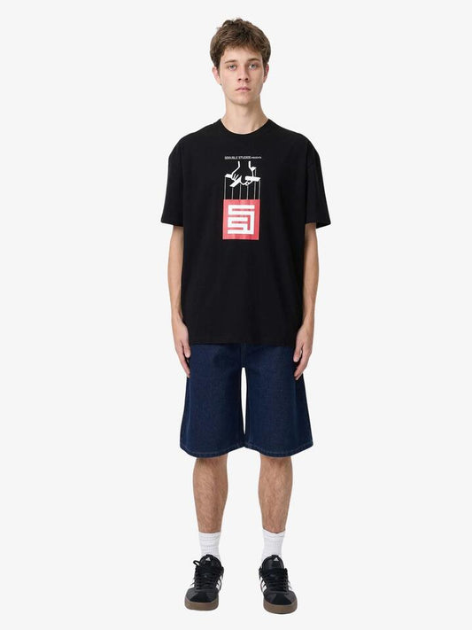 Image of T-Shirts. Productname: S-Double Godfather Ss Tee in Black colour by brand - S-Double