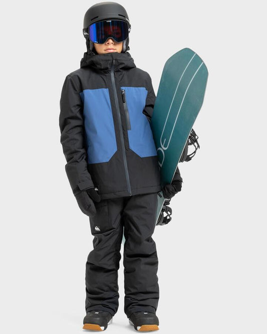 Image of a model wearing Outerwear. Productname: Quiksilver Boys 8-16 Ambition 20K Insulated Jacket True Black - in True Black colour by brand - Quiksilver