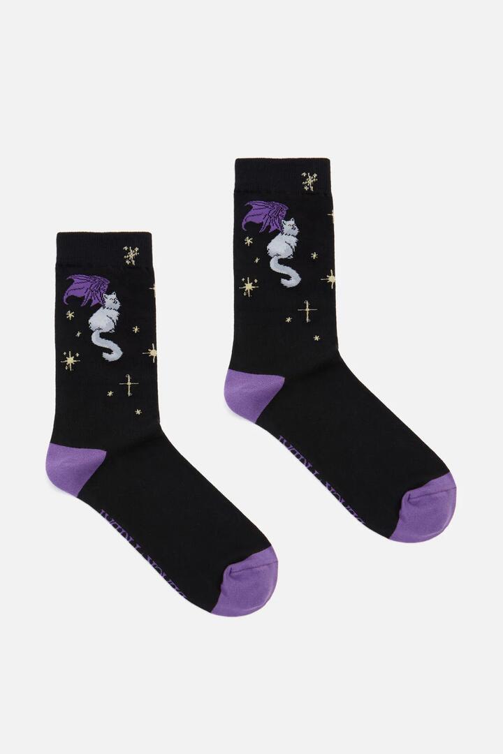 Image of Socks. Productname: Bat Cat Socks in Black colour by brand - Black Friday