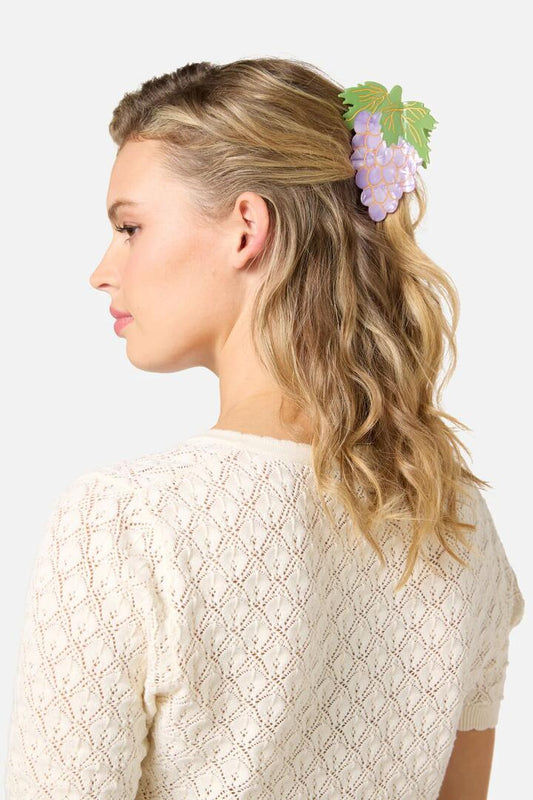 Image of Hair Accessories. Productname: Grape Claw Clip in Purple colour by brand - Princess Highway