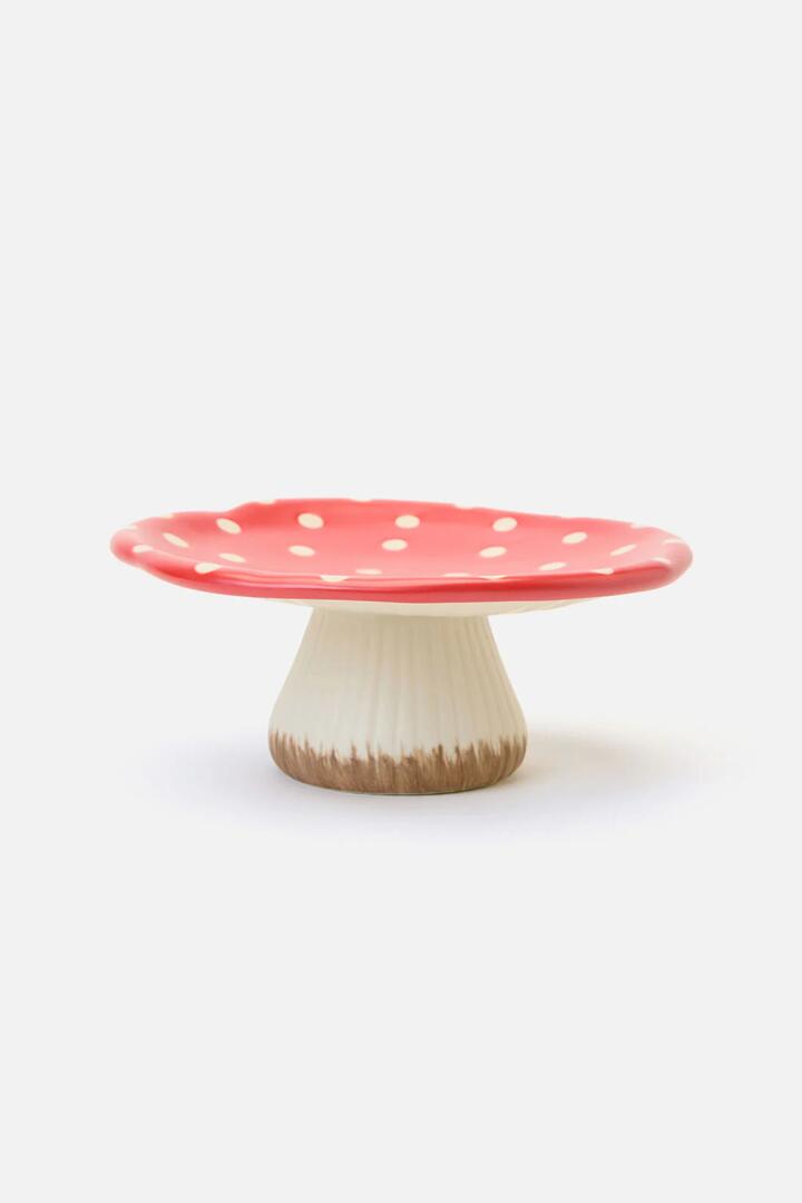 Image of Others. Productname: Mushroom Serving Dish in Red/White colour by brand - Dangerfield