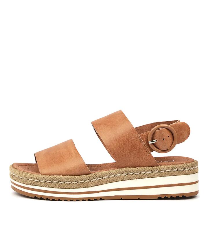 Image of Footwear. Productname: Athens Dark Tan Leather in DK TAN colour by brand - MIDAS