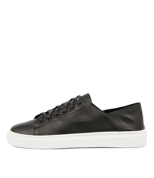 Image of Sneakers. Productname: Oskher Black Leather Sneakers in BLACK colour by brand - MOLLINI
