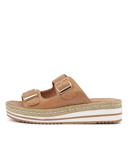 Image of Sandals. Productname: Axil Dk Tan Leather Dk Tan in DK TAN colour by brand - MIDAS