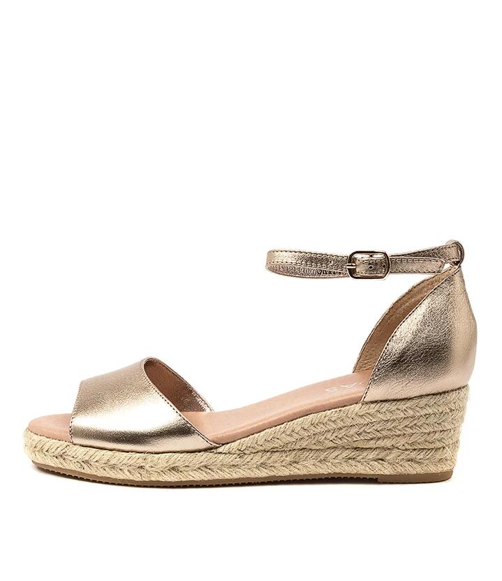 Image of Footwear. Productname: Skippy Champagne Leather in CHAMPAGNE-NATURAL ROPE colour by brand - MIDAS
