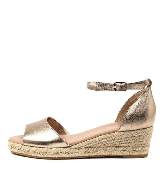 Image of Footwear. Productname: Skippy Champagne Leather in CHAMPAGNE-NATURAL ROPE colour by brand - MIDAS