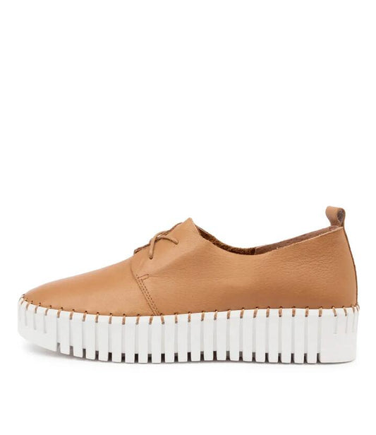 Image of Sneakers. Productname: Brooks Dk Tan Leather in Dk Tan colour by brand - MIDAS