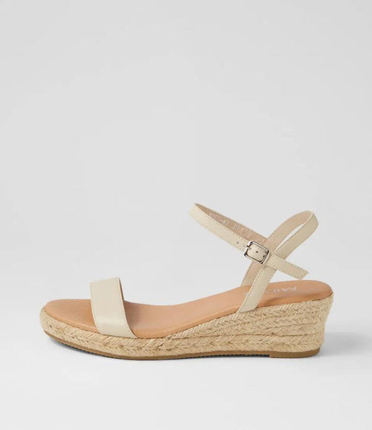 Image of Footwear. Productname: Sofi Milk Leather Espadrilles in MILK colour by brand - MIDAS