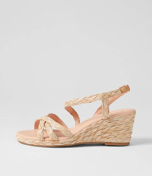 Image of Footwear. Productname: Jordie Natural Woven Espadrilles in NATURAL colour by brand - MIDAS
