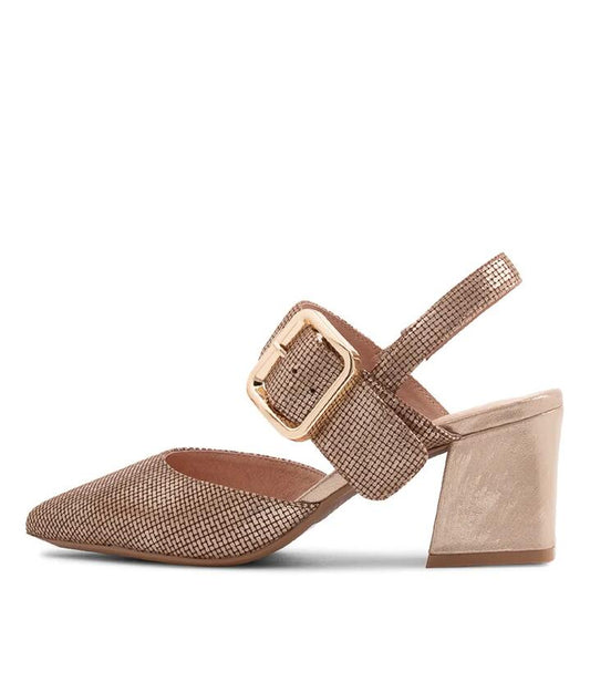 Image of Heels. Productname: Maddox Platino Cut Leather Pump Heels in PLATINO colour by brand - MIDAS