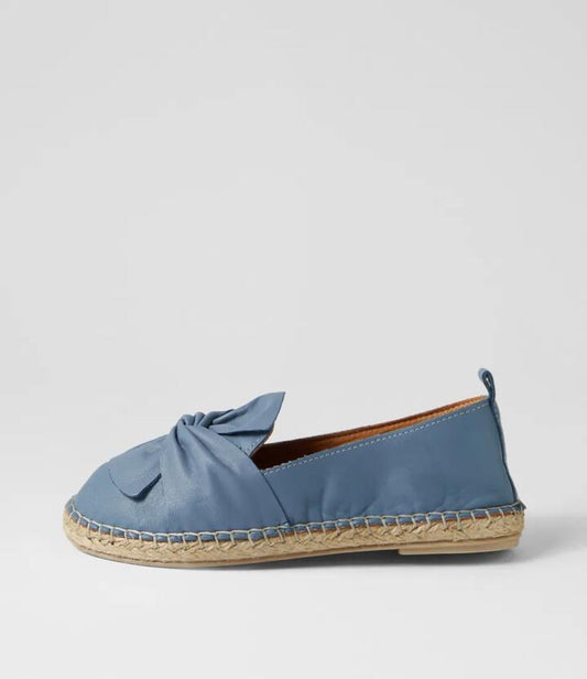 Image of Footwear. Productname: Uselv Denim Leather Espadrilles in DENIM colour by brand - MIDAS