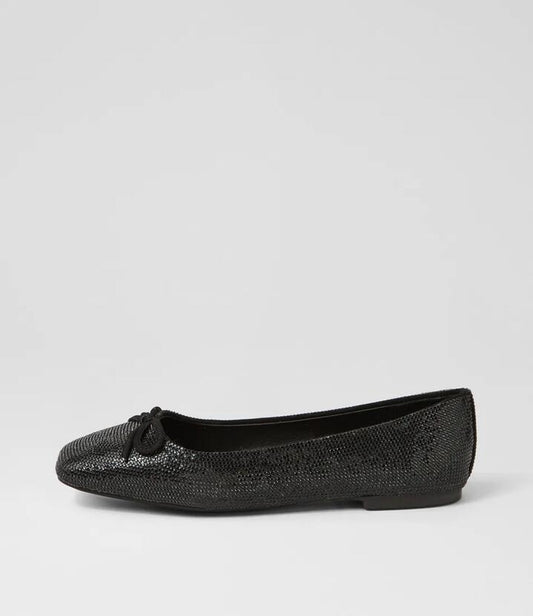 Image of Footwear. Productname: Terrase Black Jewels Ballet Flats in BLACK colour by brand - MIDAS