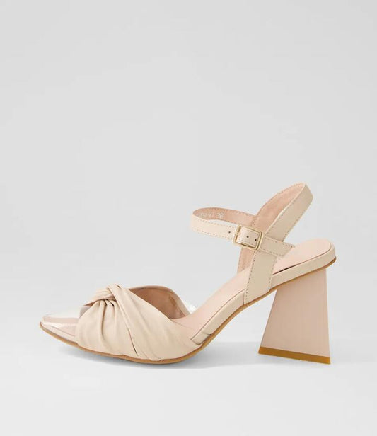 Image of Heels. Productname: Heven Clear Nude Vinylite Leather Heels in CLEAR-NUDE colour by brand - MIDAS