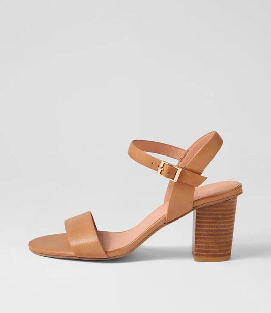 Image of Sandals. Productname: Lippee Dark Tan Leather Sandals in DK TAN colour by brand - MIDAS