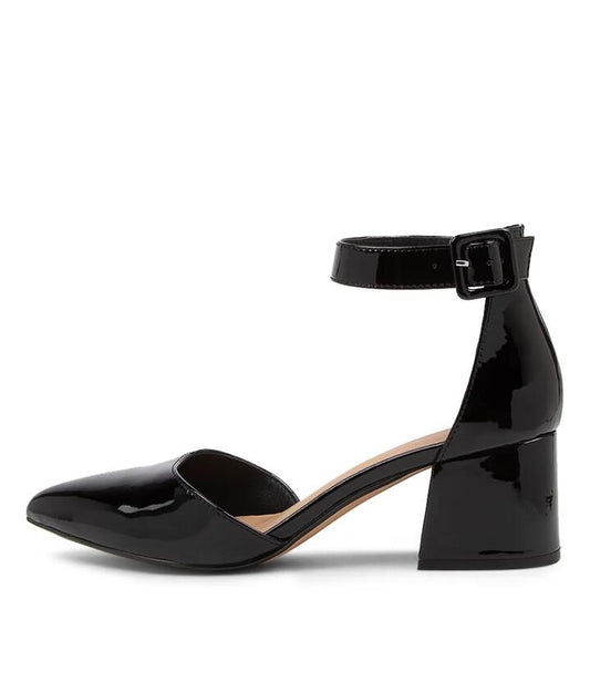 Image of Heels. Productname: Raems Black Patent Leather Heels in BLACK colour by brand - MOLLINI