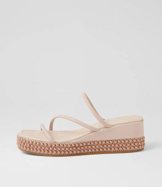 Image of Sandals. Productname: Orike Dusty Pink Rose Leather Sandals in DUSTY PINK-ROSE colour by brand - MIDAS