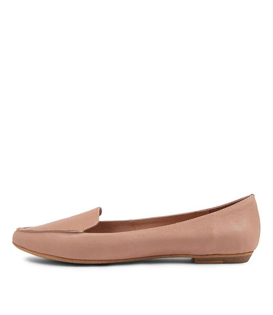 Image of Flats. Product name - Gyro Cafe Leather Loafers in Cafe colour by brand - MOLLINI