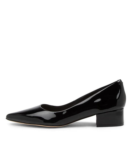 Image of Heels. Productname: Thego Black Patent Leather Heels in BLACK colour by brand - MOLLINI