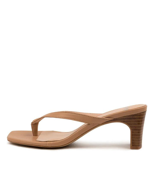 Image of Heels. Productname: Hanoria Mo Dk Nude Natural Heel Leather Dk Nude Natural Heel in DK NUDE-NATURAL HEEL colour by brand - MOLLINI