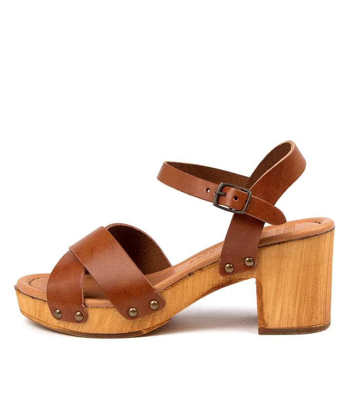 Image of Sandals. Productname: Byron Tan Leather Sandals in Tan colour by brand - MOLLINI