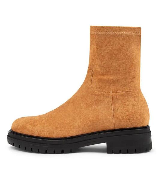Image of Boots. Productname: Alove Camel Microsuede Ankle Boots in CAMEL colour by brand - MOLLINI